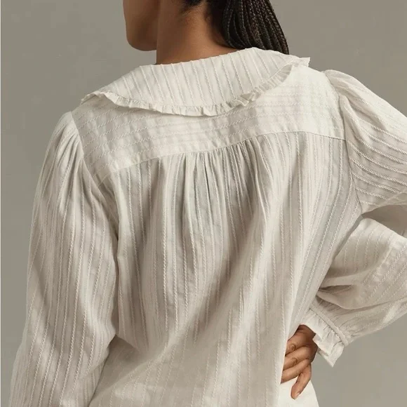 Anthropologie - The Keira Long Sleeve Blouse by Pilcro sz M - Picture 4 of 4